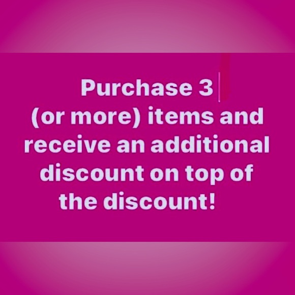 Purchase 3 or more items for my closet and I’ll give you an additional discount! - Picture 1 of 1